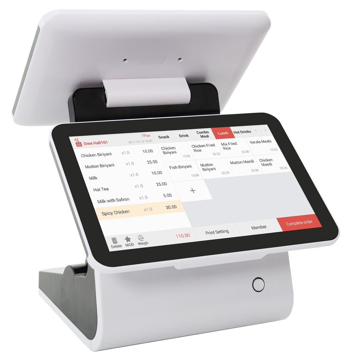 cashcow S10 dual screen pos machine